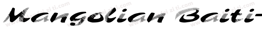 Mangolian Baiti字体转换